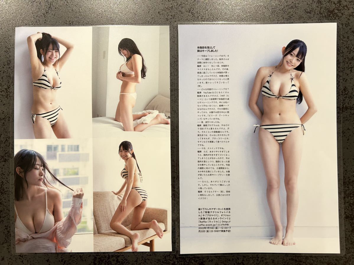 【ラミネート加工】桜井木穂 8P 月刊ENTAME(エンタメ)2022年8月 燃えろ！FitGirl_画像4