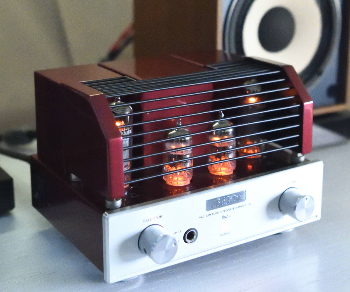 【美品/メーカーメンテ済/視聴動画あり/おまけ付】TRIODE Ruby 純A級 真空管アンプ 元箱/付属品/非メッキ電源ケーブル トライオード ルビー_画像2