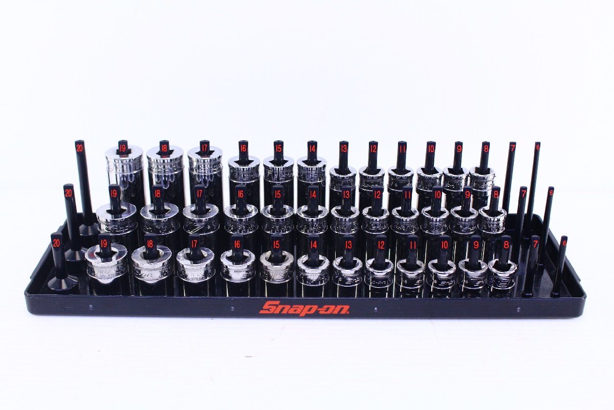 ●Snap-on スナップオン YSFSM YFSMS YFSM1 ソケットセット 8～19mm 計36個セット まとめ売り 工具 ソケットホルダー付き【10908811】_画像1