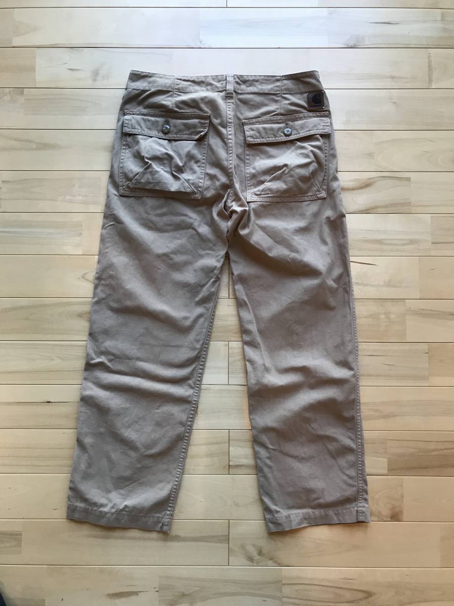 carhartt ワークパンツ W32 カーキの画像2