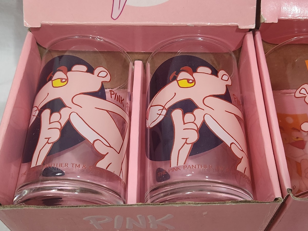 PINK　PANTHER　ピンクパンサー　ペアグラス2種類　未使用品　昭和レトロ　アンティーク_画像2