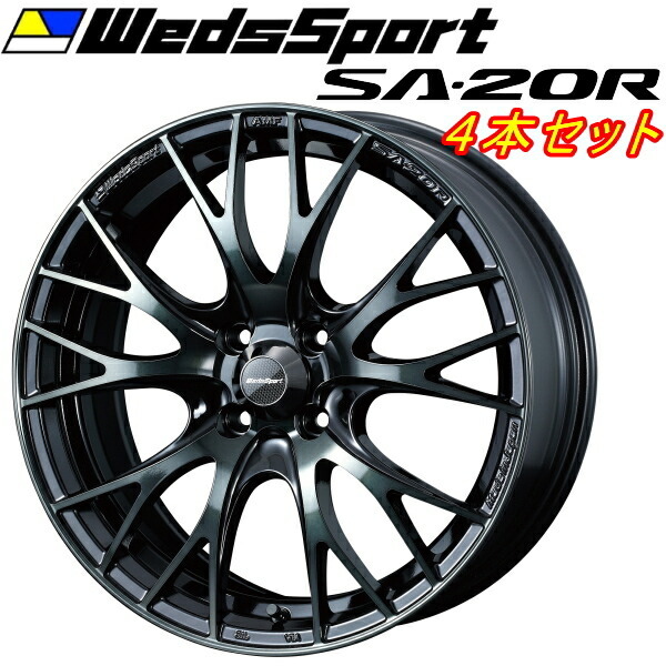 ウェッズスポーツ SA-20R ホイール4本 ウォースブラッククリアー 6.0-15inch 4H/PCD100 inset+48_画像1