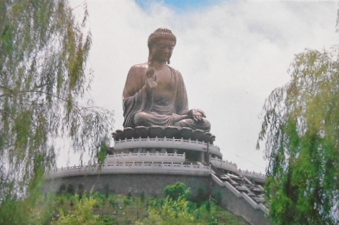 絵葉書　絵はがき　香港　大仏　宝蓮寺　天壇大仏　未使用_画像1