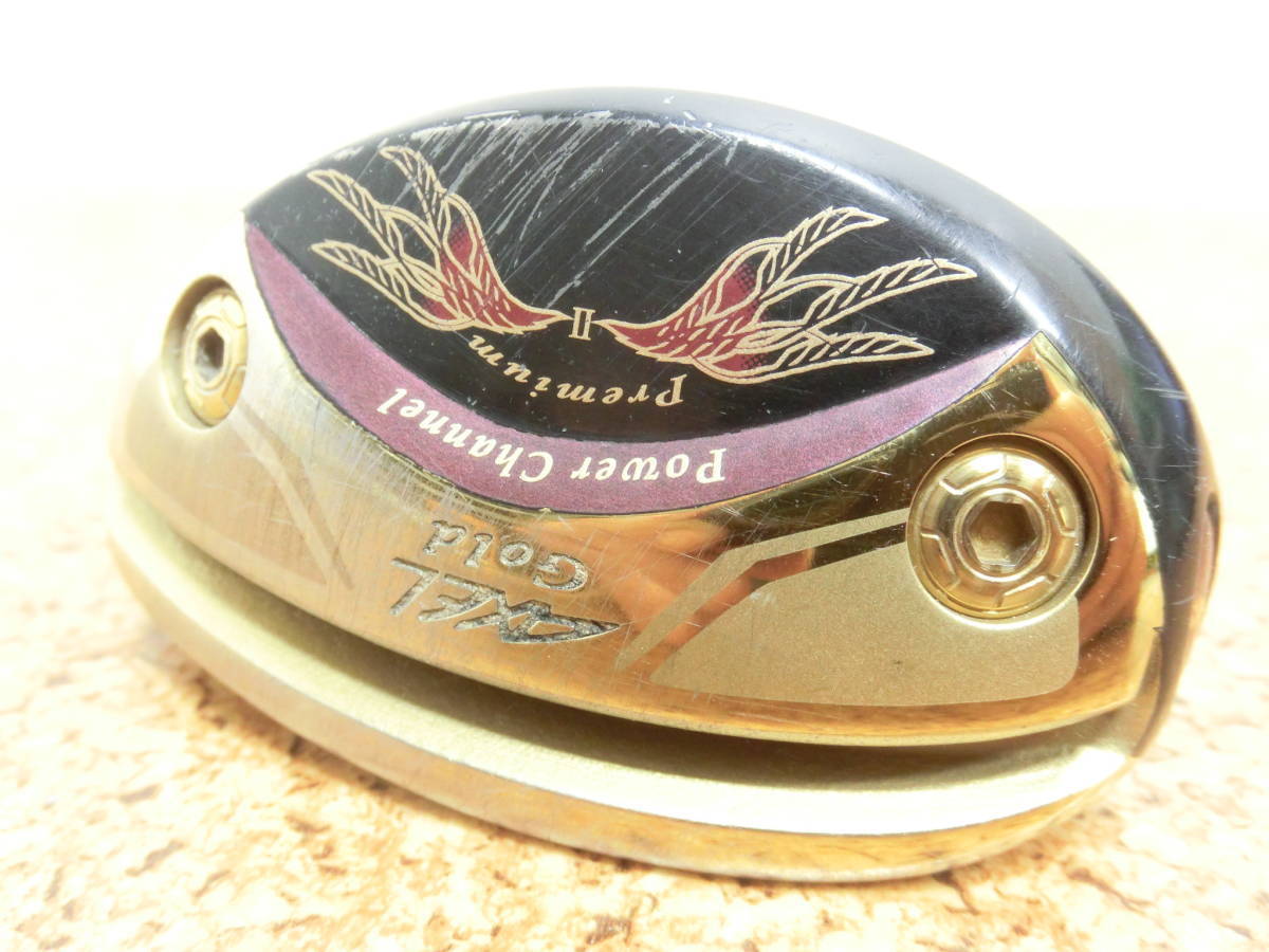 ヘッドのみ 接着タイプ♪TSURUYA ツルヤ AXEL Gold Premium Ⅱ アクセル ユーティリティ U6 88cc ロフト角 23° 重量 252g 中古品♪R0409_画像2