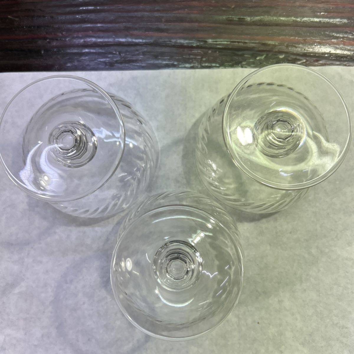 アイスクリームカップ 氷コップ 3脚セット グラス かき氷カップ 昭和レトロ デザートグラス ガラス クリスタル 昭和レトロ アンティークの画像6