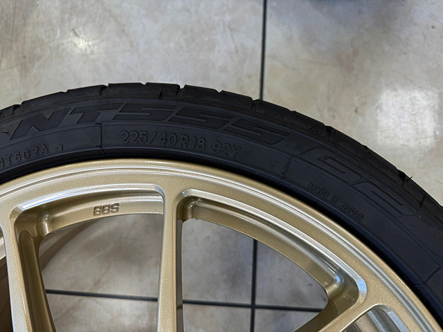 ★ゴルフ　ＢＢＳ RI-A 020 ゴールド　225/40Ｒ18タイヤセット中古品　4本★_画像5