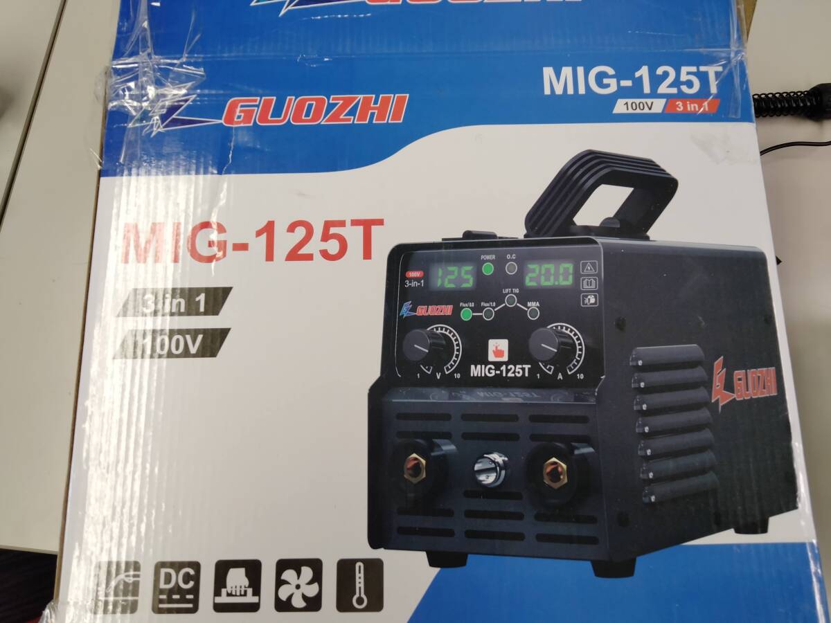 溶接機 100v 半自動 125A アーク溶接 ノンガスワイヤー溶接 tig溶接 インバーター直流 半自動溶接機 小型 軽量 家庭用 電気溶接機 MIG-125T_画像3