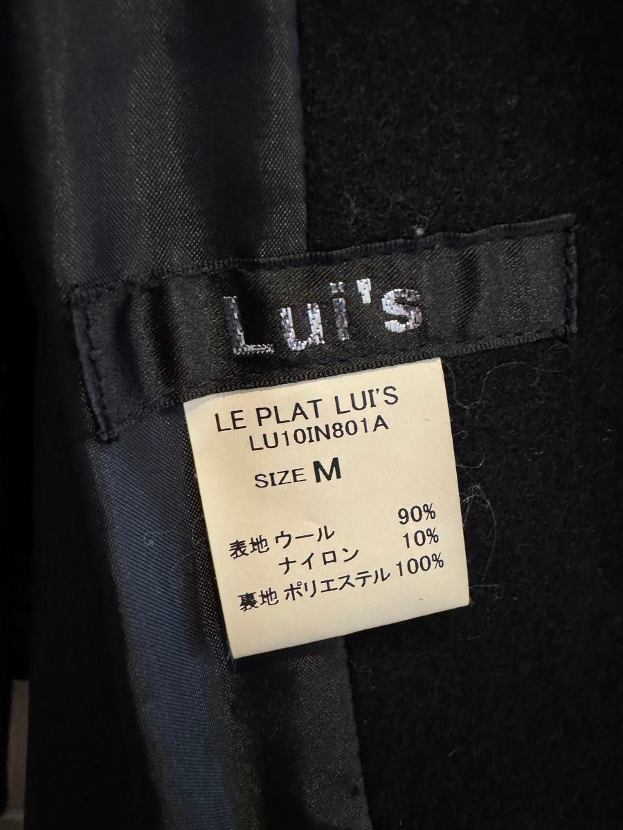 Lui's メンズコート　ブラック ウール