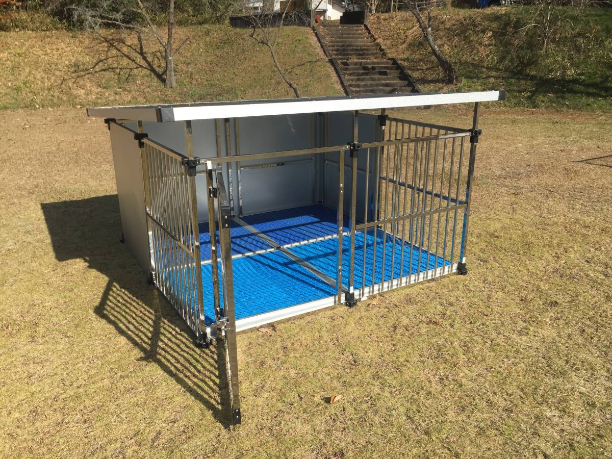  made of stainless steel dog house DFS-M2 (1 tsubo type outdoors for kennel ) large dog floor attaching [ free shipping ]