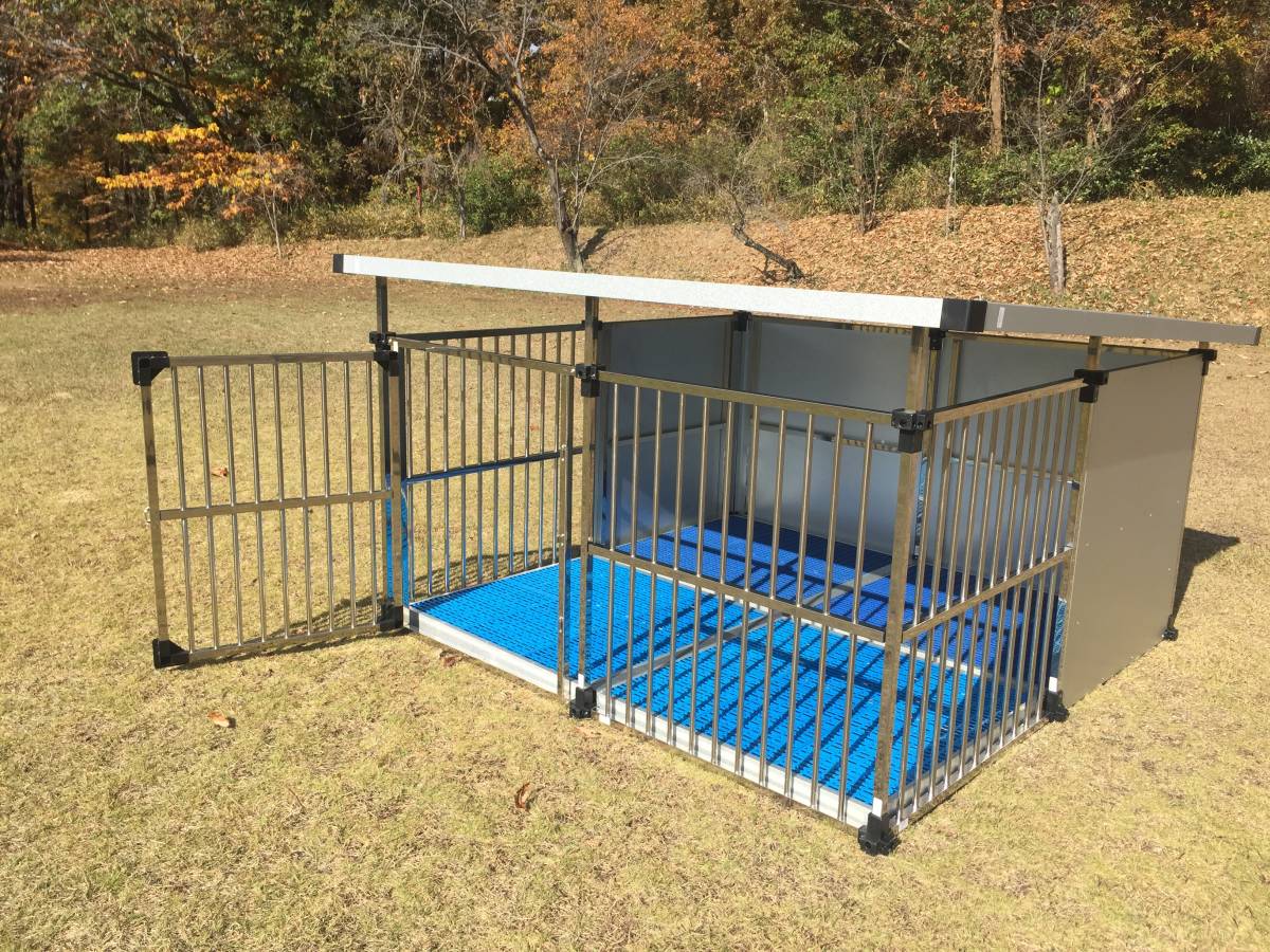  made of stainless steel dog house DFS-M2 (1 tsubo type outdoors for kennel ) large dog floor attaching [ free shipping ]