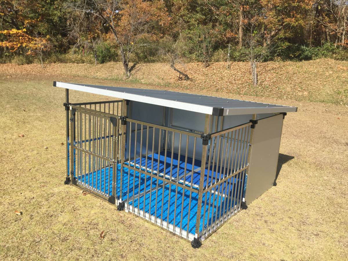  made of stainless steel dog house DFS-M2 (1 tsubo type outdoors for kennel ) large dog floor attaching [ free shipping ]