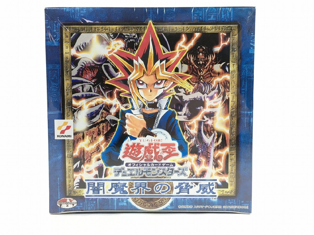 【未開封品・BOX】 遊戯王OCG デュエルモンスターズ 闇魔界の脅威 シュリンク破れあり ボックス/トレカ/パック/コナミ/YUGIOH wa◇77_画像1