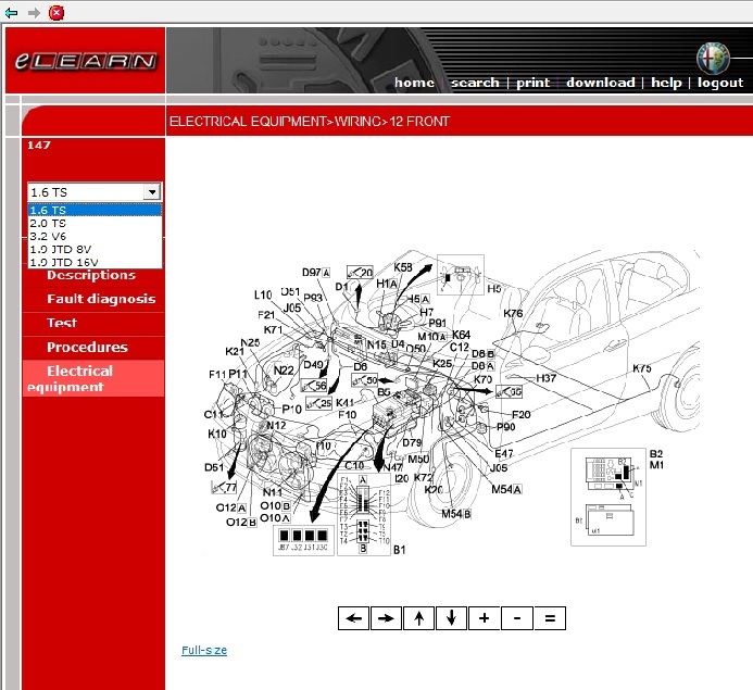 ALFA アルファロメオ 147 電子 マニュアル  整備書 配線図 修理書 e-LEARN 電子整備書  の画像2
