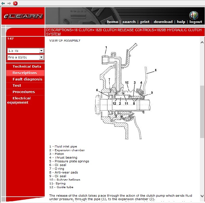 ALFA アルファロメオ 147 電子 マニュアル  整備書 配線図 修理書 e-LEARN 電子整備書  の画像7