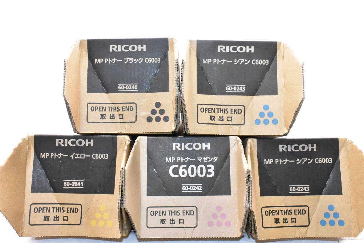 未使用 リコー 純正 トナー C6003 4色5本（シアン×2 / マゼンタ・イエロー・ブラック×各1） RICOH 15J2023-0885-30 byebye_画像2