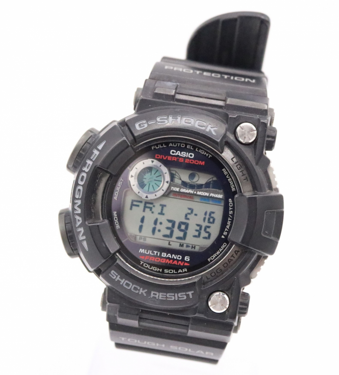 【ト滝】★稼働品★ CASIO カシオ G-SHOCK Gショック FROGMAN フロッグマン メンズ 腕時計 デジタル ブラック AG000DEM58_画像1