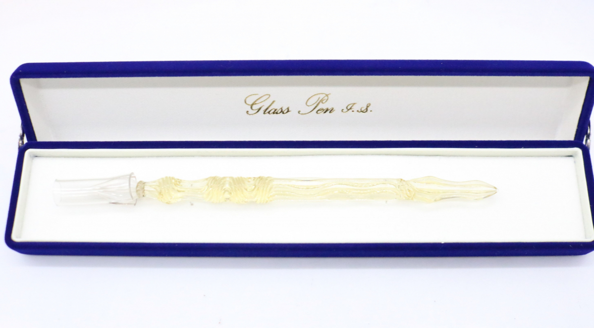 【ト滝】★未使用品★ glass pen ガラスペン 箱付き インクセット WATERMAN Pelican ブラック ロイヤルブルー 筆記用具 AB847DEM89_画像2