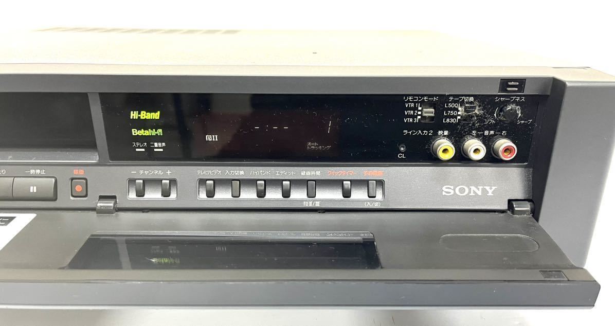 SONY ソニー SL-200D Betamax ベータマックス ベータビデオデッキ リモコン付き 通電確認済み 0207①_画像4