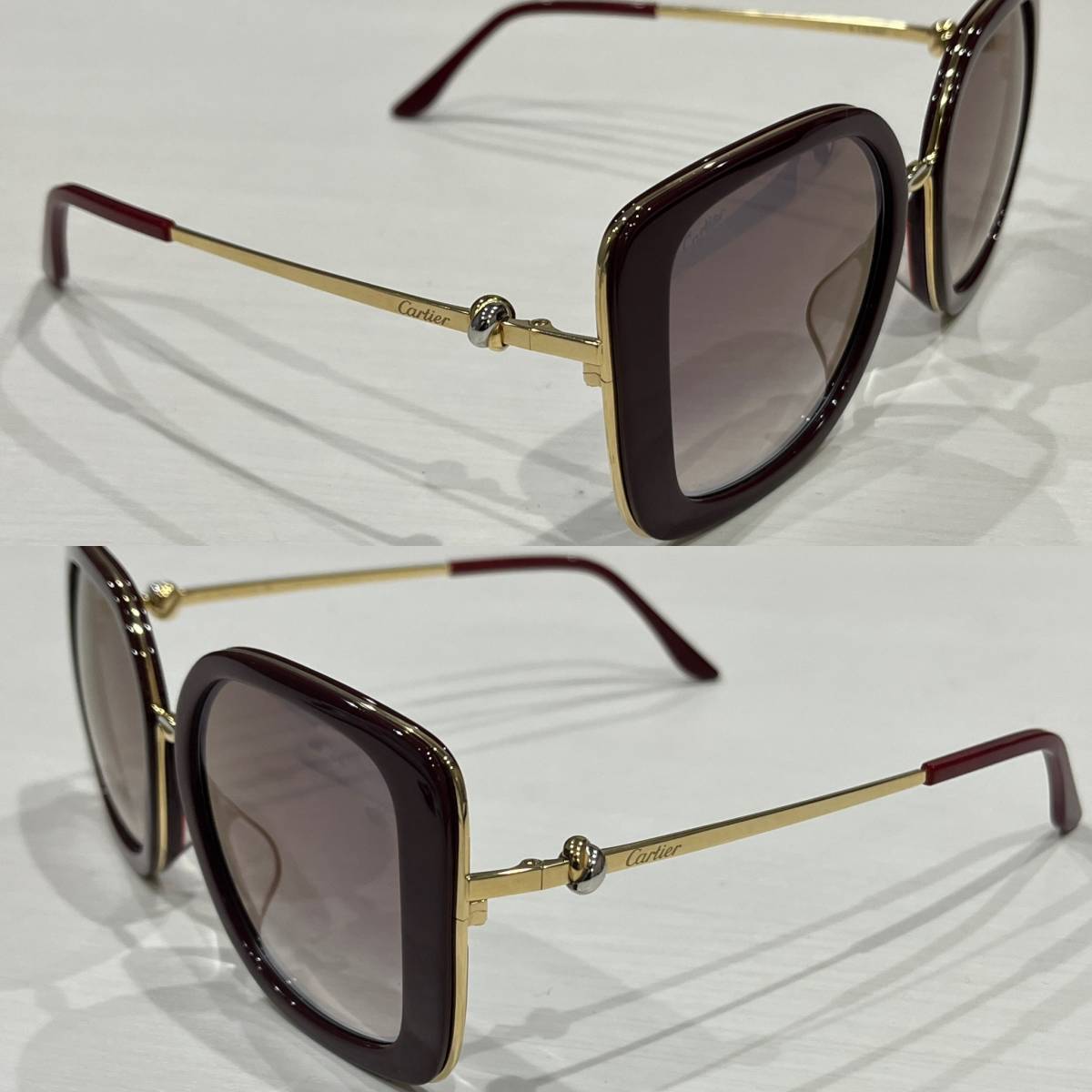 美品】 Cartier カルティエ トリニティ サングラス A66E32GX 美品】 Cartier カルティエ トリニティ サングラス A66E32GX