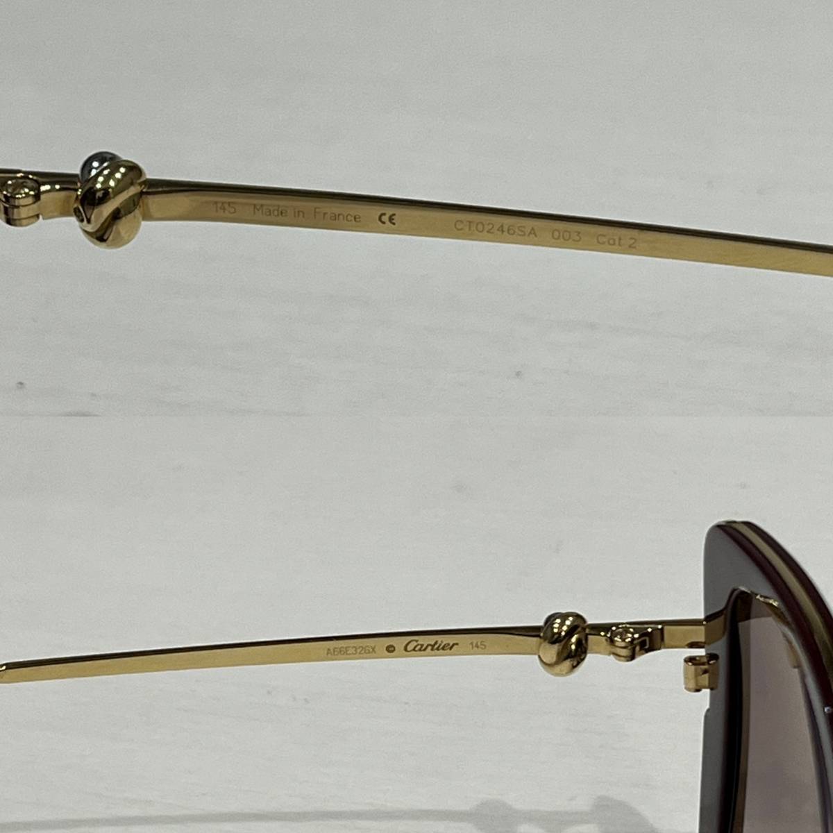美品】 Cartier カルティエ トリニティ サングラス A66E32GX 美品】 Cartier カルティエ トリニティ サングラス A66E32GX