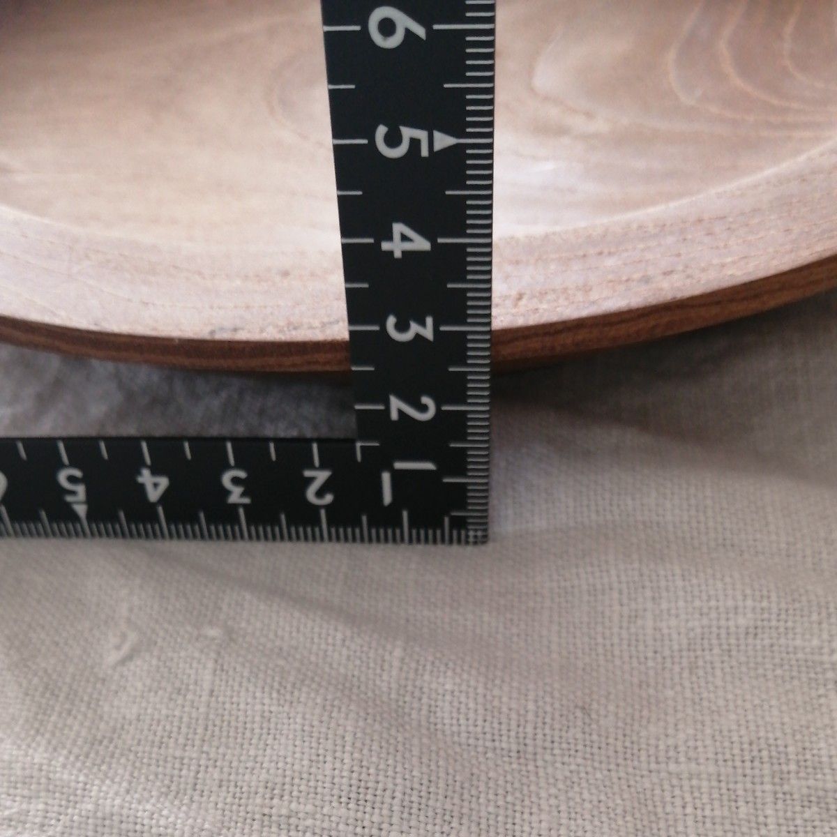 無垢チーク材 丸皿 22cm
