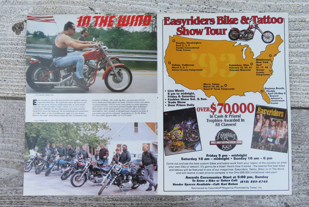 當(dāng)時(shí)物 70's David Mann Easyriders ポスター ハーレー アメリカ ヴィンテージ ガレージ インテリア USA USED（A-434） 
