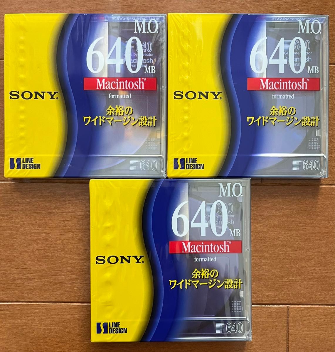 MOディスク　SONY 640MB Macintosh format EDM-640CMF 未開封×3