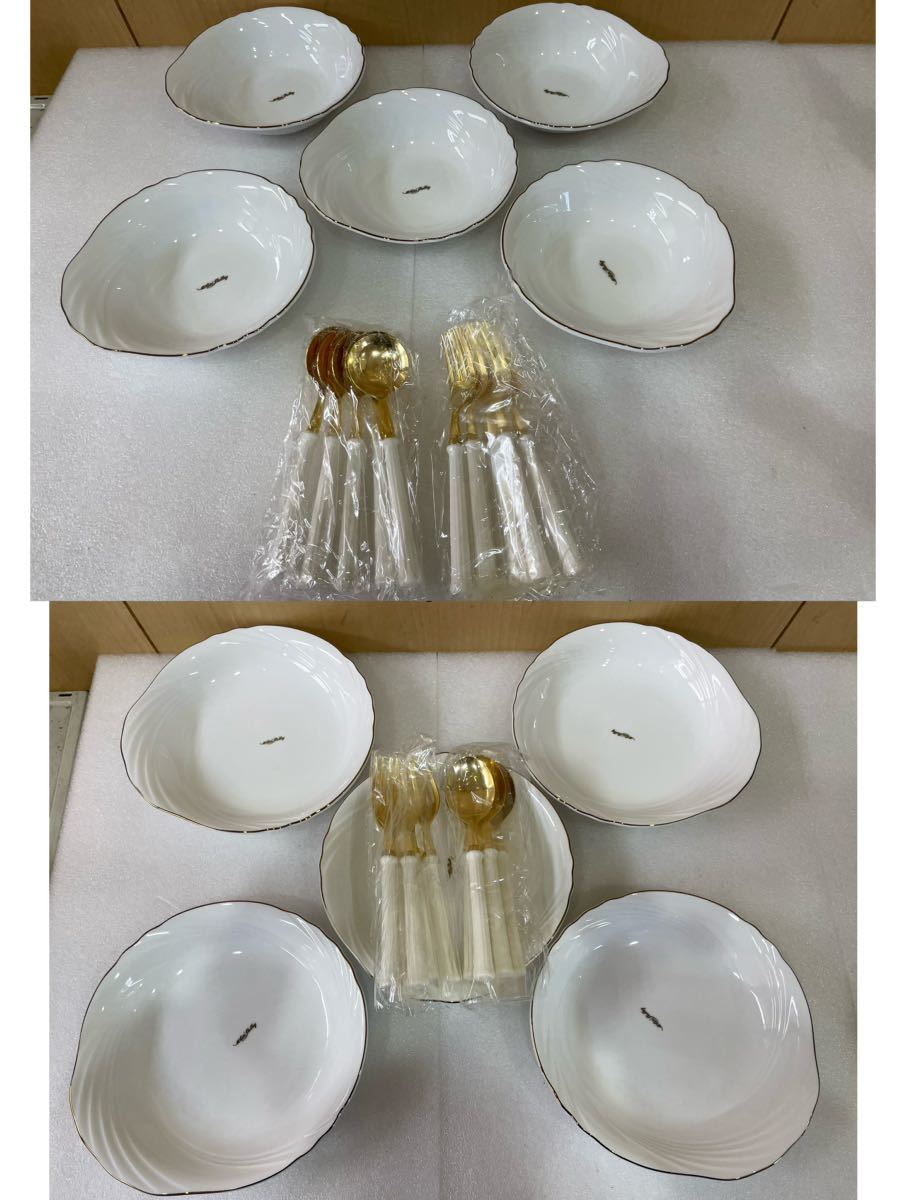 RM7272 KURIYAMA co.ltd 和食器 L S皿 バリエーション多彩 美しいカ、白い輝きのシリーズ 皿 セット 0227_画像1