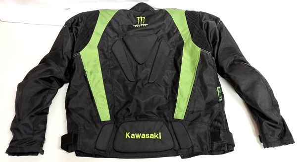 ☆ジャンク品　Kawasaki（カワサキ）　Racing Team Eckl ライディングジャケット　MONSTER ENERGY　サイズXL　バイクウエア　オートバイ_画像2