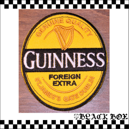ワッペン GUINNESS ギネス beer ビール FOREIGN EXTRA 英国 イギリス UK GB ENGLAND Ireland アイルランド 163_画像1
