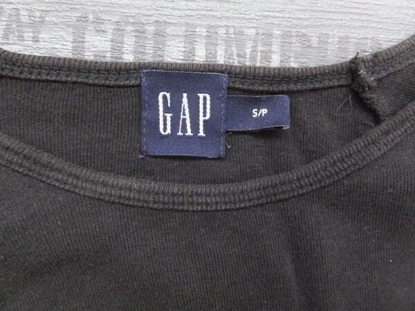 GAP ギャップ レディース ロゴプリント ラグランスリーブ カットソー S 黒_画像2