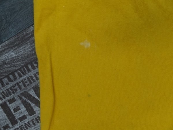 TK MIXPICE タケオキクチ メンズ 胸ポケット付き プリント 半袖Tシャツ M 黄色_画像3