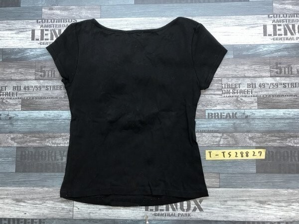 NATURAL BEAUTY BASIC ナチュラルビューティーベーシック レディース ヘンリーネック 半袖Tシャツ M 黒_画像3