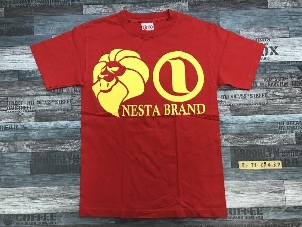 NESTA BRAND ネスタブランド メンズ ビッグロゴプリント 半袖Tシャツ S 赤_画像1