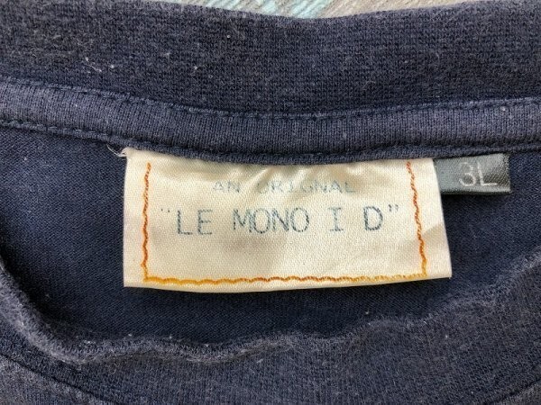 LE MONO ID メンズ サーフ フォトプリント 半袖Tシャツ 大きいサイズ 3L 紺_画像2