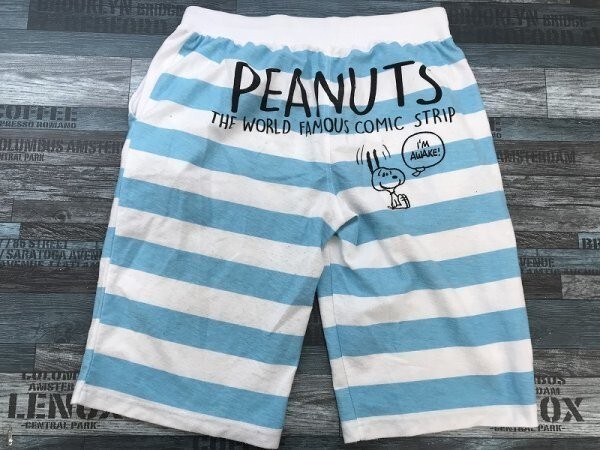 PEANUTS Peanuts женский Snoopy * Woodstock окантовка шорты большой размер LL бледно-голубой белый 