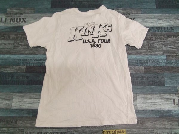 GU ジーユー × THE KINKS キンクス メンズ バンド 半袖Tシャツ M 白_画像3