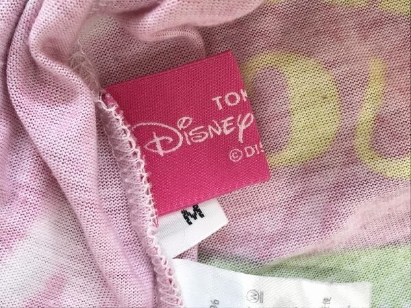 東京 DISNEY RESORT ディズニー レディース デイジー グレープフルーツ Tシャツワンピース M ピンク白_画像2