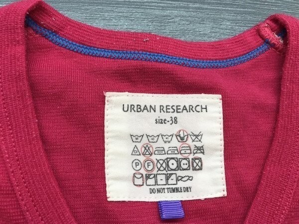 URBAN RESEARCH アーバンリサーチ レディース Vネック 七分袖カットソー 38 マゼンタ_画像2