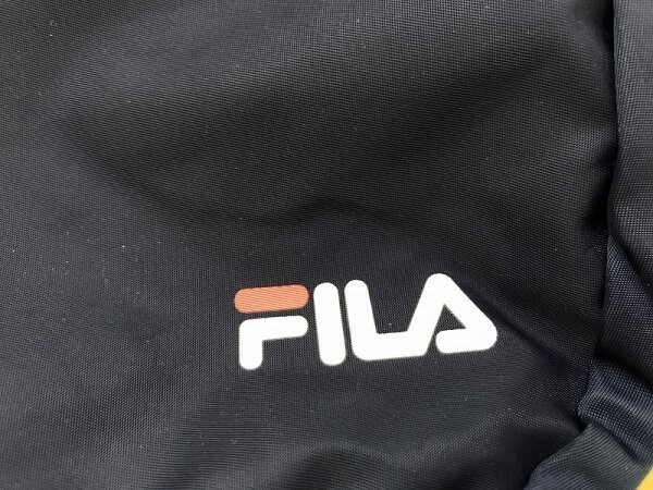 FILA フィラ メンズ レディース ロゴプリント ジップ ショルダーバック 青の画像2