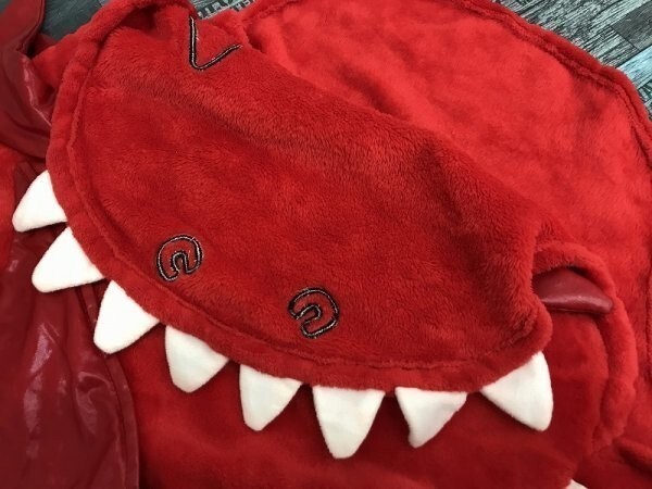  затраты ko Kids спальный мешок флис динозавр красный 