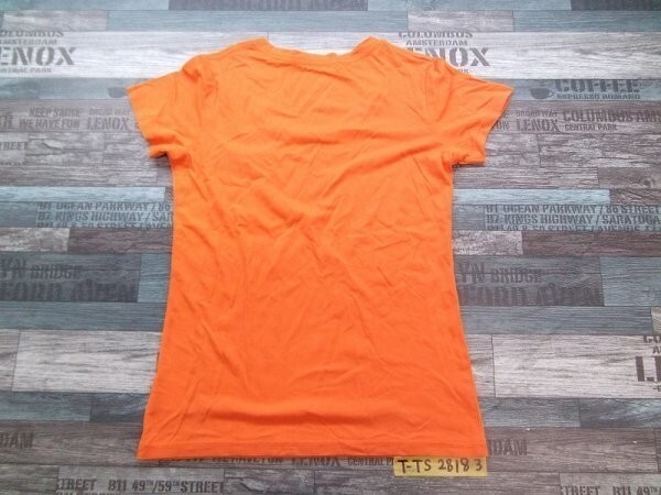 BEAMS HEART Beams Heart lady's . pocket short sleeves T-shirt F orange 