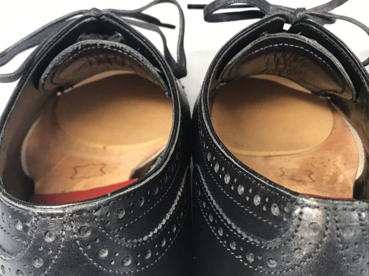 美品☆リーガル 24.5cm ブラック セミブローグ ストレートチップ ビジネスシューズ 革靴 メンズ REGALの画像7