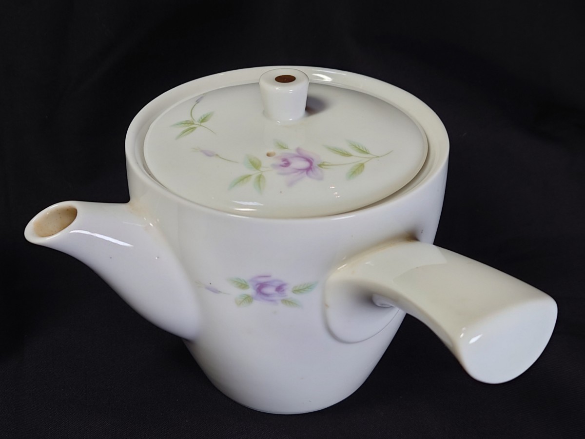 ノリタケ ティーポット カップ 6点セット NORITAKE アフタヌーンティー お茶 紅茶 茶器 陶器 花柄 インテリア_画像2