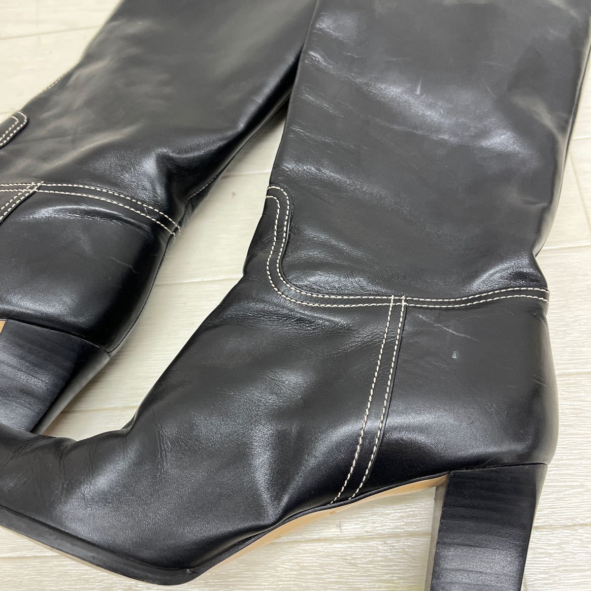 1336* Akira Osaki Elegance Akira o-saki elegance shoes shoes long boots high heel casual black lady's 24.0