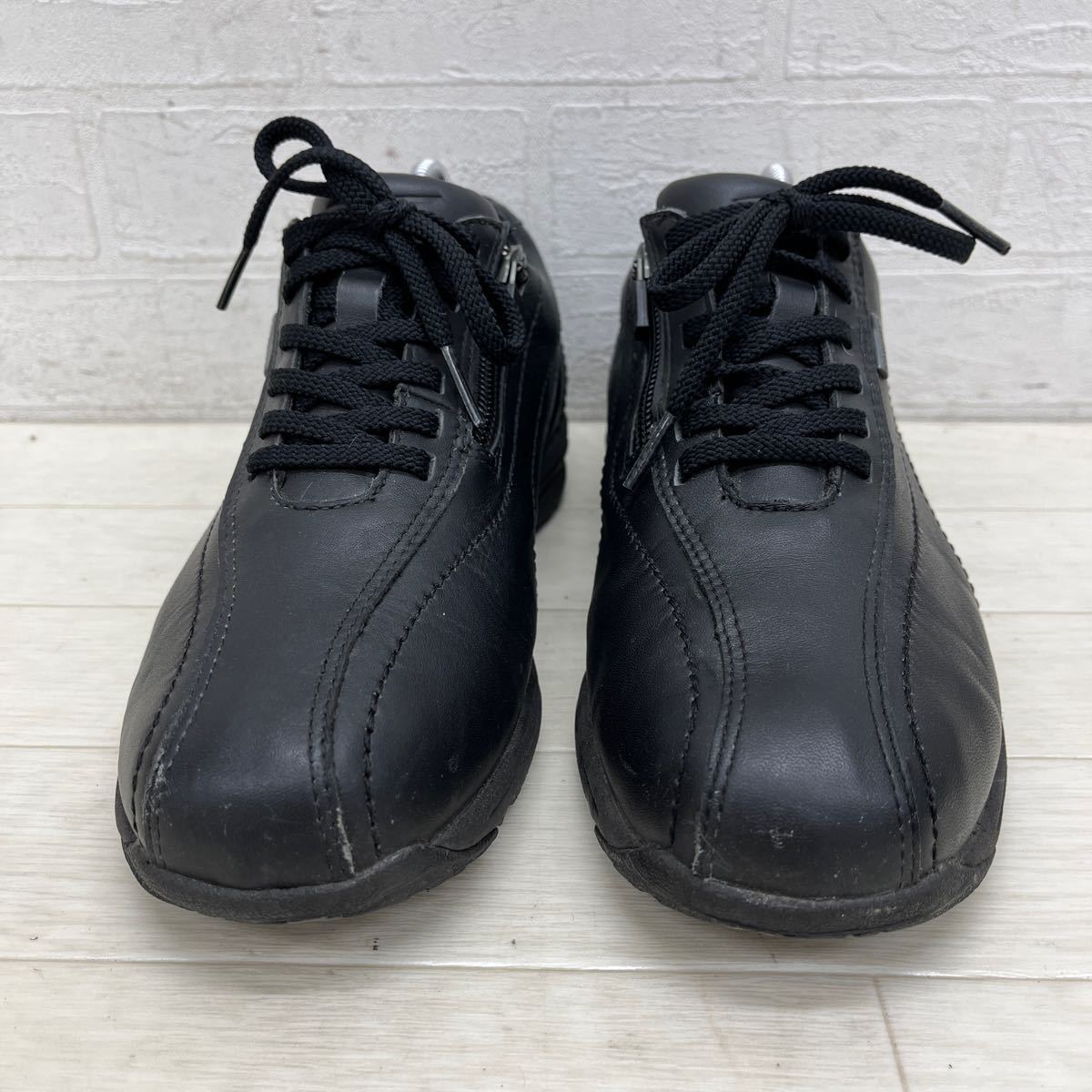 1349◎ MIZUNO ミズノ GORE TEX ゴアテックス 靴 シューズ ウォーキング サイドジップ カジュアル ブラック レディース24.0の画像3