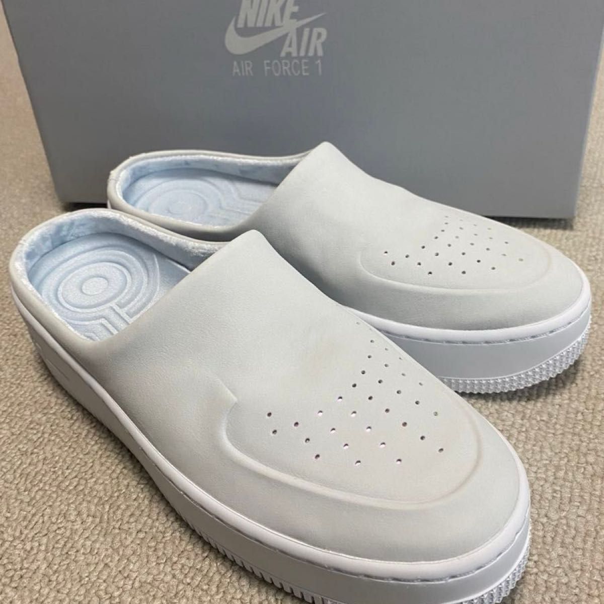 新品NIKE W AirForce1 LOVER XX OFF WHITE/LIGHT SILVER レディース24.0cm