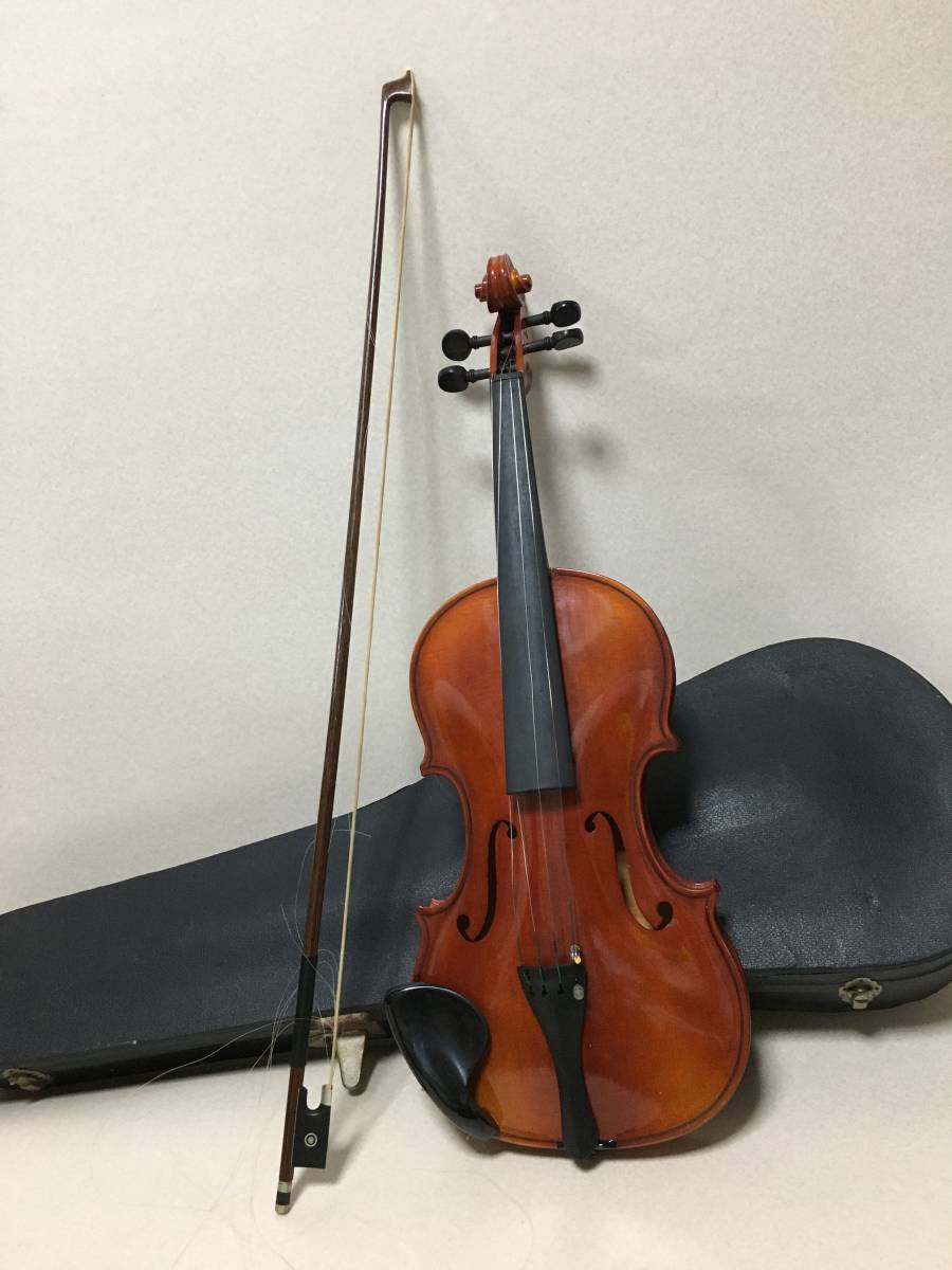 【B639】バイオリン　Copy of Joseph Guarnerius 4/４サイズ　チェコ製　弓　チェコスロバキア　ケース付_画像1