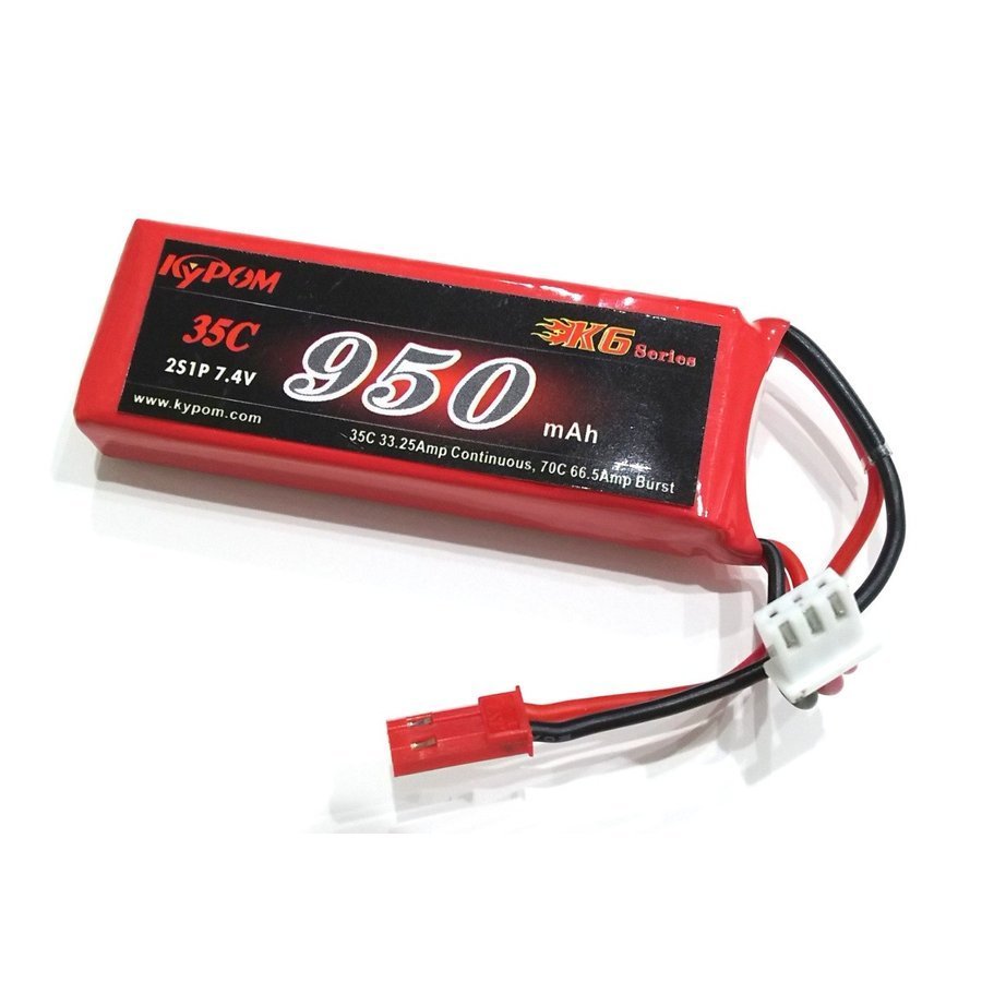 Kypom K6 7.4V 950mAh 35C70C リポ バッテリー★ホビーショップ青空_画像1