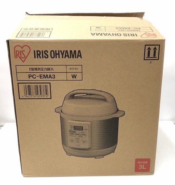 【開封未使用品】 IRIS OHYAMA（アイリスオーヤマ） E型電気圧力鍋3L PC-EMA3 ホワイト (管理番号：060110）_画像2